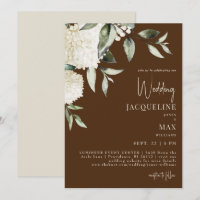 Casamento de Hortênsias Brancas Marrons