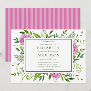 Convite Casamento de Hortênsias Rosa
