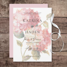 Casamento de Hydrangea Blush Moderno Cor-de-Rosa