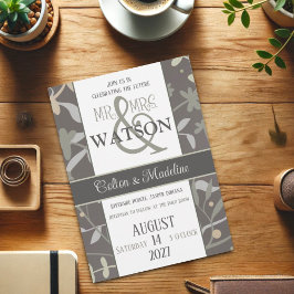 Convite Casamento de Inspirividade Moderna Elegante de Spr