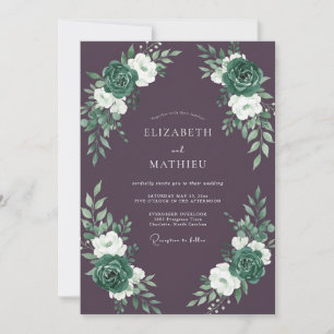 Convite Casamento de Inverno Ameixa Divina