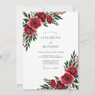 Convite Casamento de Inverno Azul Naval Brilhante