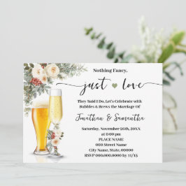 Convite Casamento de Inverno Branco Sem Frescuras Só Amor