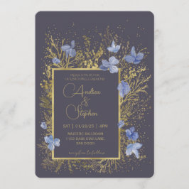 Convite Casamento de Inverno com Folhagem Invernal Elegant