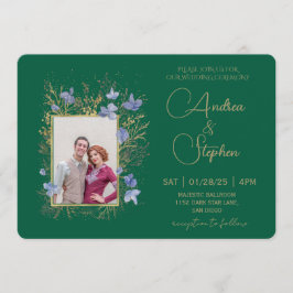 Convite Casamento de Inverno com Folhagem Invernal Elegant