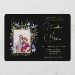 Convite Casamento de Inverno com Folhagem Invernal Elegant
