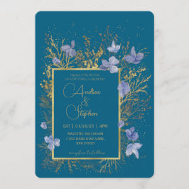 Convite Casamento de Inverno com Folhagem Invernal Elegant