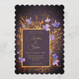 Convite Casamento de Inverno com Folhagem Invernal Elegant