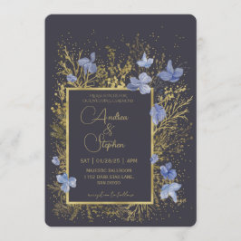 Convite Casamento de Inverno com Folhagem Invernal Elegant