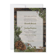 Casamento de Inverno com Pinheiro Rústico