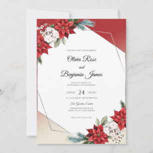 Convite Casamento de Inverno de Eucalipto Silenciado com P