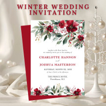 Casamento de Inverno de Natal Vermelho Azevinho e