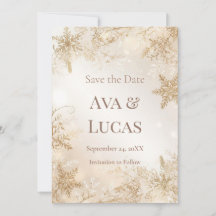 Casamento de Inverno Elegante Salve a Data | Marfi
