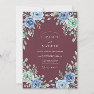 Convite Casamento de Inverno Majestoso Marrom