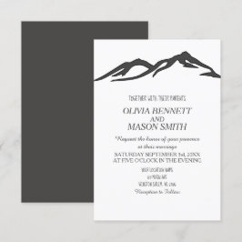 Convite Casamento de Inverno no País das Montanhas Rochosa