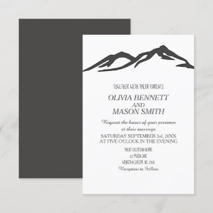 Convite Casamento de Inverno no País das Montanhas Rochosa