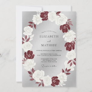 Convite Casamento de Inverno Prateado e Temperamental