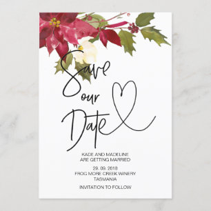 Convite Casamento de Inverno Salve Nossa Data Natal