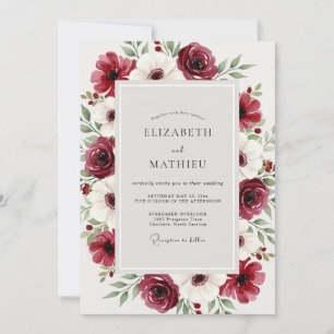 Convite Casamento de Inverno Sedutor em Borgonha