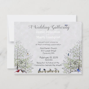 Convite Casamento de Inverno-Tema Natureza: