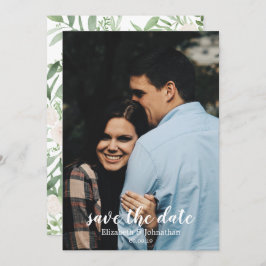 Convite Casamento de Ivory de Aquarela Elegante Salvar a D