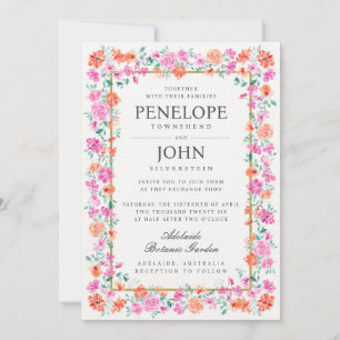 Convite Casamento de Jardim Botânico de Flor de Água Chic