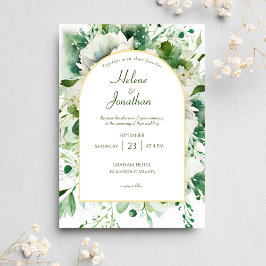 Convite Casamento de Jardim Botânico Floral Elegante