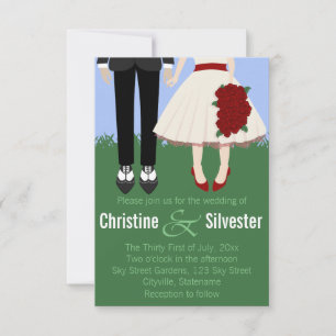 Convite Casamento de jardim, casamento 3.5 x 5