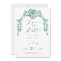 Casamento De Jardim De Aquarela Salva A Data