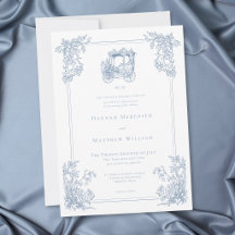 Casamento de Jardim de Carruagem Azul Elegante Vin