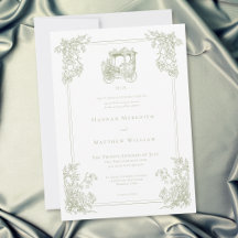 Casamento de Jardim de Carruagem Verde Elegante Vi