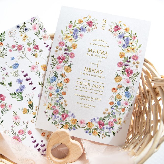 Convite Casamento de Jardim de Ferro de Floresta de Bright (Criador carregado)