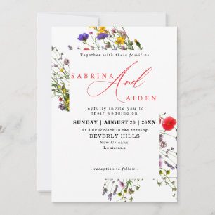 Convite Casamento de Jardim de Floresta Selvagem Elegante