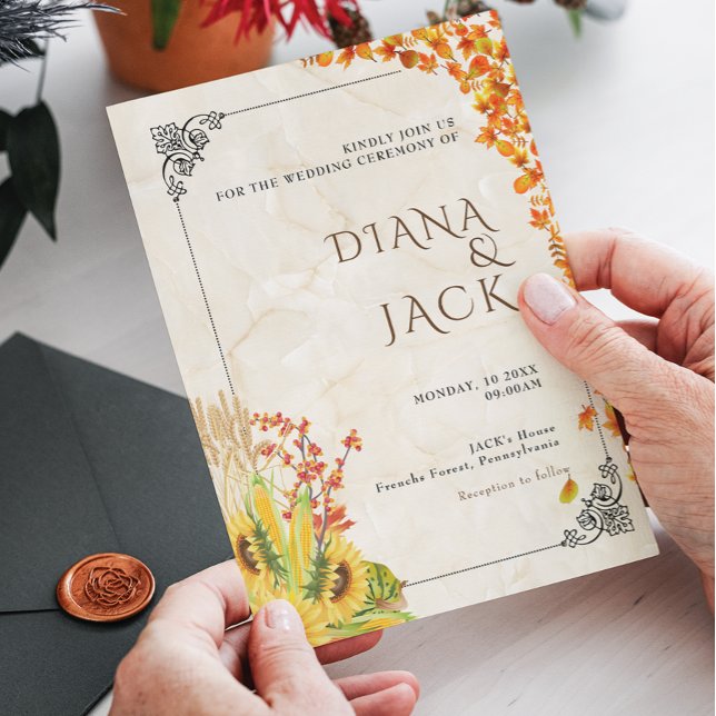 Convite Casamento de Jardim de Girassol Rosa Amarelo (Criador carregado)