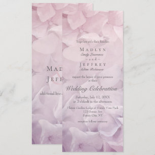 Convite Casamento de Jardim de Verão com Hydrangea Púrpura