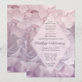 Convite Casamento de Jardim de Verão com Hydrangea Púrpura