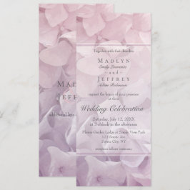Convite Casamento de Jardim de Verão com Hydrangea Púrpura
