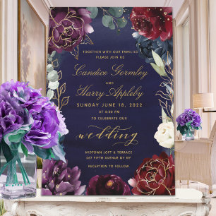 Convite Casamento de Jardim Dourado do Marinho Borgonha
