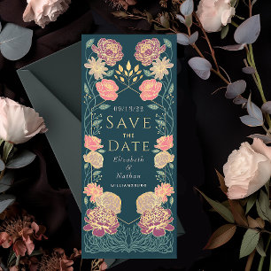Convite Casamento de Jardim Encantado Salve a Data Verde R