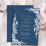 Convite Casamento de Jardim Floral Clássico de Vintage mar<br><div class="desc">Cartão de Convite De Casamento De Jardim Floral Clássico De marinho Azul Vintage. Celebre o seu dia especial com esta elegante e bela carta de convite para casamento para embelezar a sua ocasião especial. Todos os textos estão pré-organizados para que você personalize fácil e rapidamente com seus próprios detalhes. Se...</div>