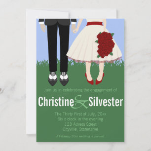 Convite Casamento de Jardim, noivado 5x7