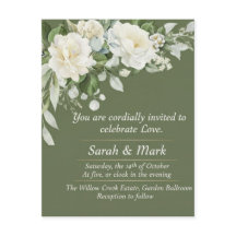 Casamento de Jardim Romântico Floral Vintage Verde