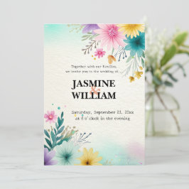 💐 Convite 🌿 Casamento de Jardim Whimsical 💌