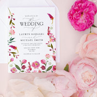 Casamento de Jardinagem Floral com Aquarela Rosa V
