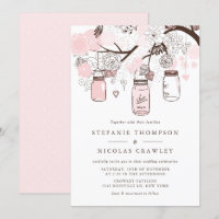 Casamento de Jarras de Pedreiro Penduradas Rosa Co