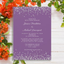 Casamento de Lama de Prata Roxo Elegante