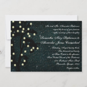 Convite Casamento de Lanterna Starry Midnight
