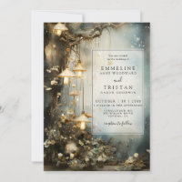 Casamento de Lanternas de Cogumelos de Floresta En