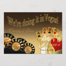 Convite Casamento de Las Vegas Deluxe | areia