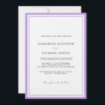 Convite Casamento de Lavanda de Script Elegante e Chic<br><div class="desc">Apresentando nosso belo pacote de convites para casamentos de Lavandas,  onde a elegância do eterno encontra charme contemporâneo.</div>